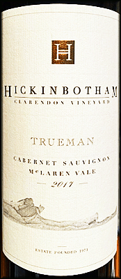 Hickinbotham 2017 Trueman Cabernet Sauvignon