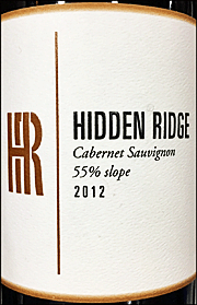 Hidden Ridge 2012 55 Slope Cabernet Sauvignon