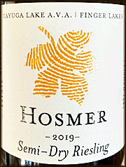Hosmer 2019 Semi-Dry Riesling