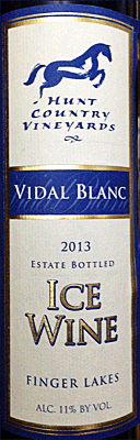 Hunt Country 2013 Vidal Blanc Ice Wine
