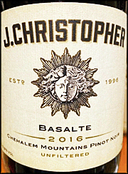 J Christopher 2016 Basalte Pinot Noir