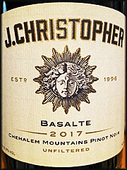 J Christopher 2017 Basalte Pinot Noir