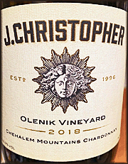 J Christopher 2018 Olenik Vineyard Chardonnay
