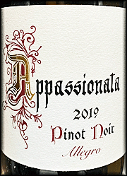 J Christopher 2019 Appassionata Allegro Pinot Noir