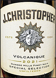 J. Christopher 2021 Volcanique Special Selection Pinot Noir