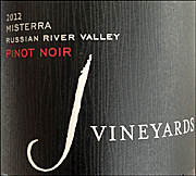 J Vineyards 2012 Misterra Pinot Noir