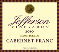 Jefferson Vineyards 2010 Cabernet Franc