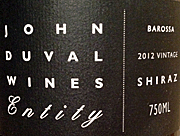 John Duval 2012 Entity Shiraz