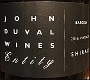 John Duval 2016 Entity Shiraz