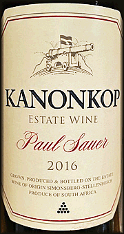 Kanonkop 2016 Paul Sauer