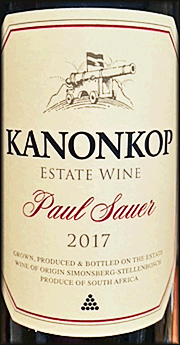 Kanonkop 2017 Paul Sauer Cabernet Sauvignon