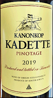 Kanonkop 2019 Kadette Pinotage