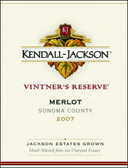 Kendall Jackson 2007 Vintners Reserve Merlot