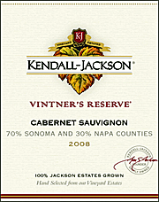 Kendall Jackson 2008 Vintners Reserve Cabernet