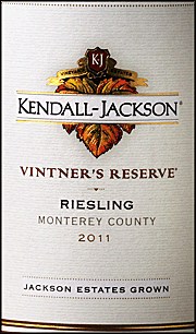 Kendall Jackson 2011 Vintners Reserve Riesling