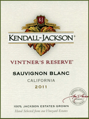 Kendall Jackson 2011 Vintners Reserve Sauvignon Blanc
