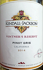 Kendall Jackson 2014 Vintner's Reserve Pinot Gris