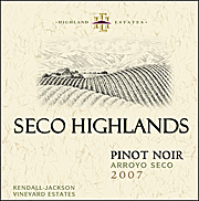 Kendall Jackson 2007 Seco Highlands Pinot Noir