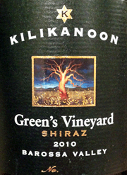 Kilikanoon 2010 Green's Vineyard Shiraz