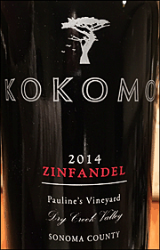 Kokomo 2014 Pauline's Vineyard Zinfandel