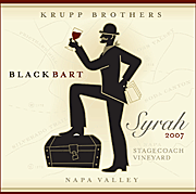Krupp Brothers 2007 Black Bart Stagecoach Syrah