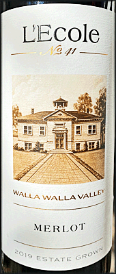 L'Ecole 2019 Walla Walla Merlot