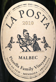 La Posta 2010 Pizzella Family Malbec