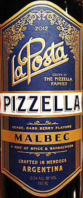 La Posta 2012 Pizzella Malbec
