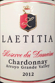 Laetitia 2012 Reserve du Domaine Chardonnay
