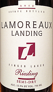 Lamoreaux Landing 2013 Semi Dry Riesling