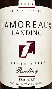 Lamoreaux Landing 2015 Semi-Dry Riesling