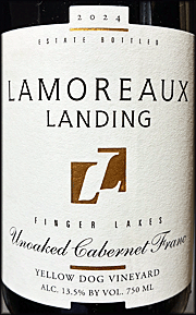 Lamoreaux Landing 2024 Yellow Dog Unoaked Cabernet Franc