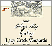 Lazy Creek 2007 Riesling