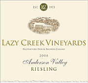 Lazy Creek 2008 Riesling