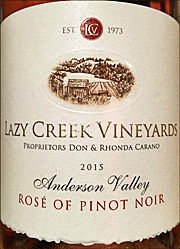 Lazy Creek 2015 Rose of Pinot Noir