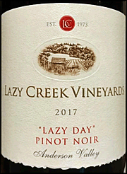 Lazy Creek 2017 Lazy Day Pinot Noir