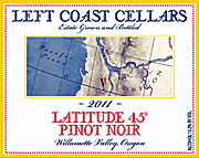 Left Coast Cellars 2011 Latitude 45 Pinot Noir