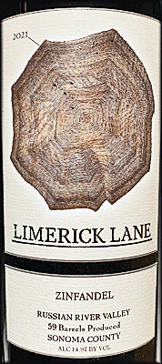 Limerick Lane 2021 Russian River Zinfandel