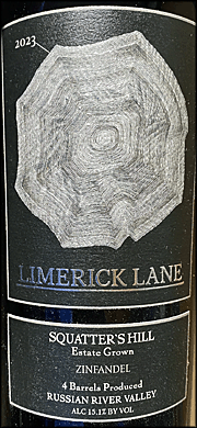 Limerick Lane 2023 Squatter's Hill Zinfandel