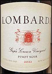 Lombardi 2022 Gap's Crown Pinot Noir
