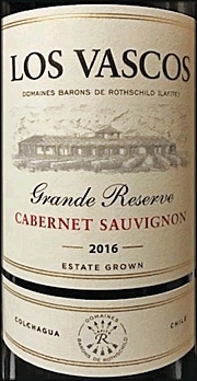 Los Vascos 2016 Grande Reserve Cabernet Sauvignon