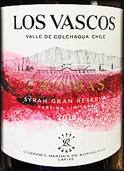 Los Vascos 2019 Cromas Gran Reserva Syrah