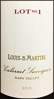 Louis Martini 2013 Lot #1 Cabernet Sauvignon