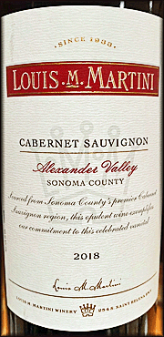 Louis Martini 2018 Alexander Valley Cabernet Sauvignon