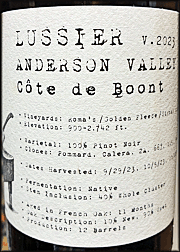 Lussier 2023 Cote de Boont Pinot Noir