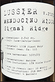 Lussier 2023 Signal Ridge Pinot Noir 