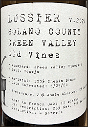 Lussier 2024 Old Vines Chenin Blanc