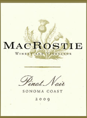 MacRostie 2009 Sonoma Coast Pinot Noir