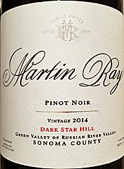 Martin Ray 2014 Dark Star Hills Pinot Noir