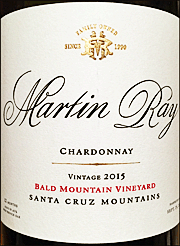 Martin Ray 2015 Bald Mountain Chardonnay